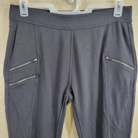 Athleta Women's Dark Grey Ponte Moto Pull-on Pants size XL - Picture 2 of 13